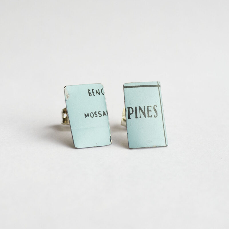 World Piece Tin Globe Ear Studs