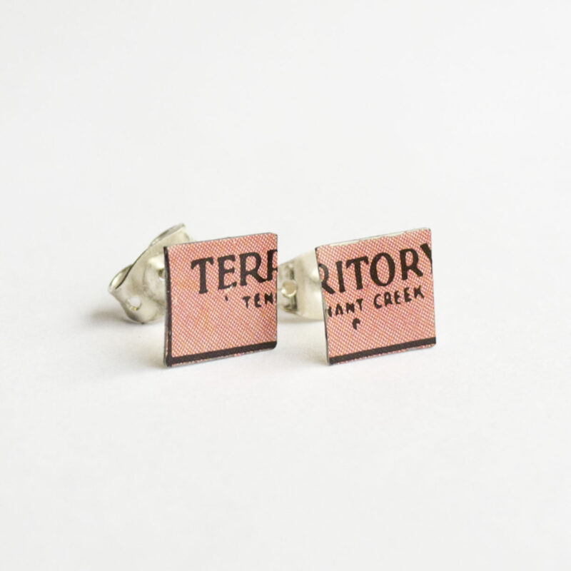 World Piece Tin Globe Ear Studs